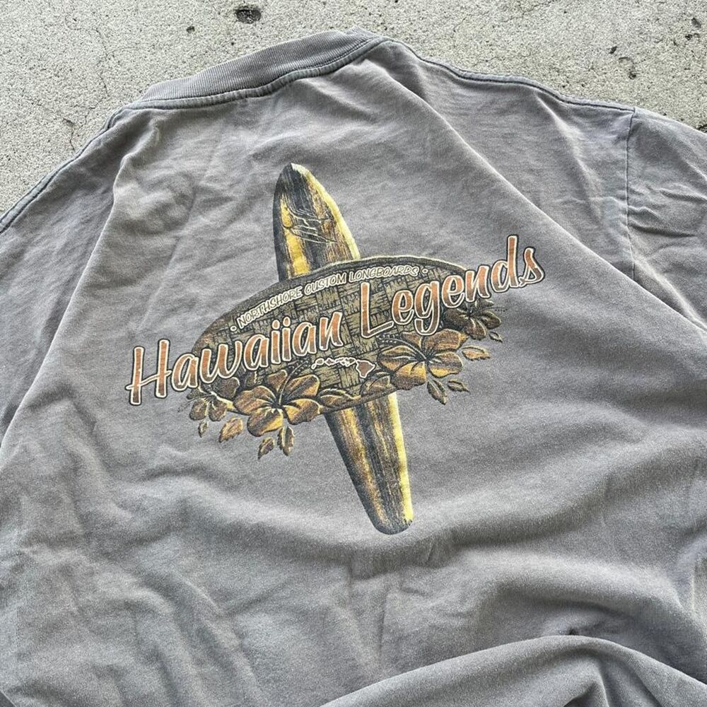 Vintage Hawaiian Legends Surf Streetwear Y2K Graphic Tee Shirt
